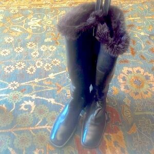 Tall Italian Fleece Lined Boots